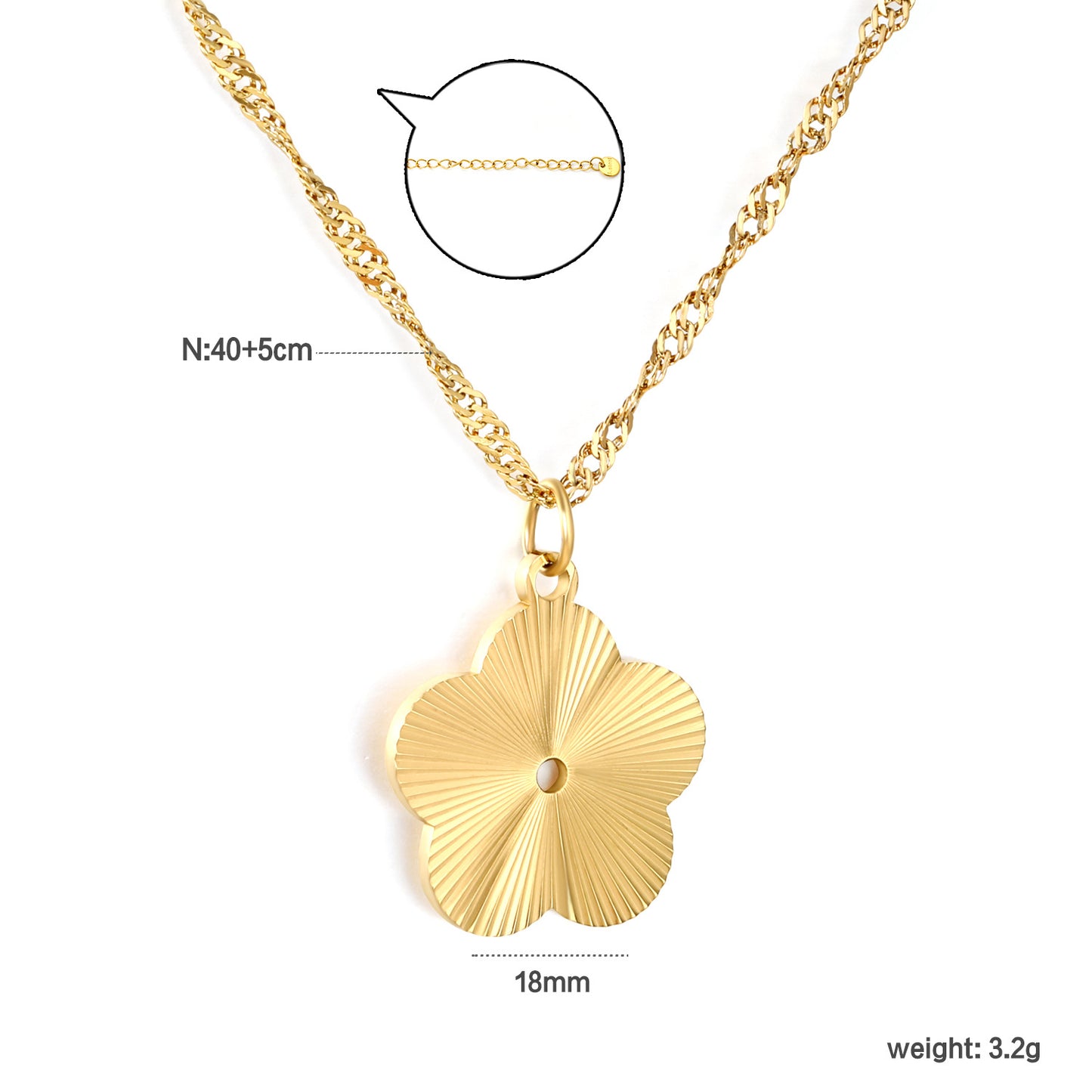 304L Stainless Steel Lucky Clover Pendant Necklace Bulk Supplier