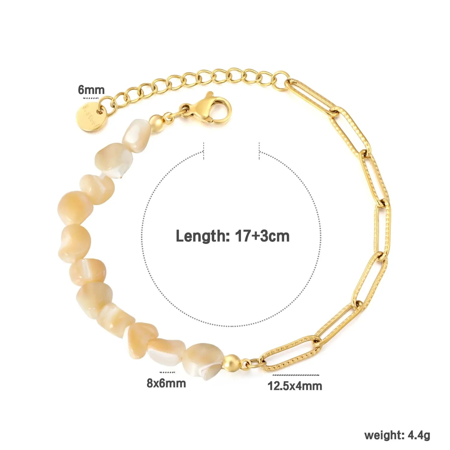 304L Stainless Steel Spliced Stone Bracelet Manufacturer Supply