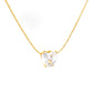 Wholesale Waterproof PVD Gold Heart Cubic Zirconia Dainty Necklace