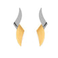Bulk PVD Gold & Silver Sculpted Bionic Wing Stud Earrings