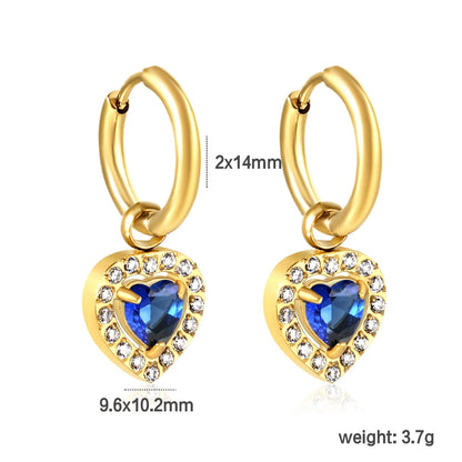 Bulk 304L Stainless Steel Heart Halo Hoops | Romantic Jewelry Factory