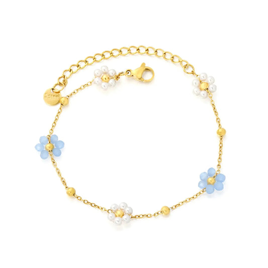 Cute 304L Stainless Steel Flower Bracelet | Summer Beach Style