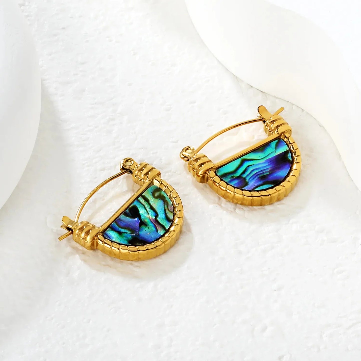 Bulk Stainless Steel Abalone Shell Hoops | Natural Inlay Supplier