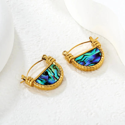 Bulk Stainless Steel Abalone Shell Hoops | Natural Inlay Supplier