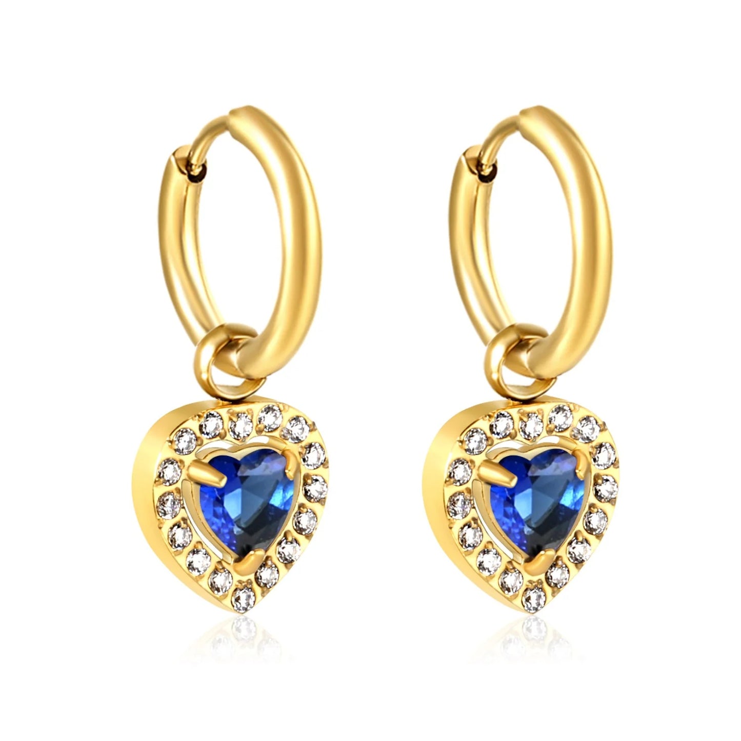Bulk 304L Stainless Steel Heart Halo Hoops | Romantic Jewelry Factory
