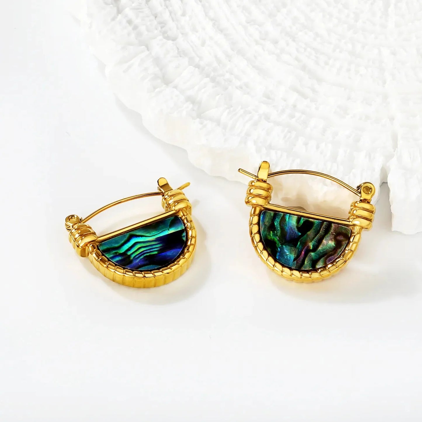 Bulk Stainless Steel Abalone Shell Hoops | Natural Inlay Supplier