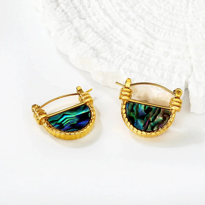 Bulk Stainless Steel Abalone Shell Hoops | Natural Inlay Supplier