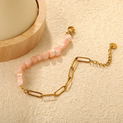 304L Stainless Steel Spliced Stone Bracelet Manufacturer Supply