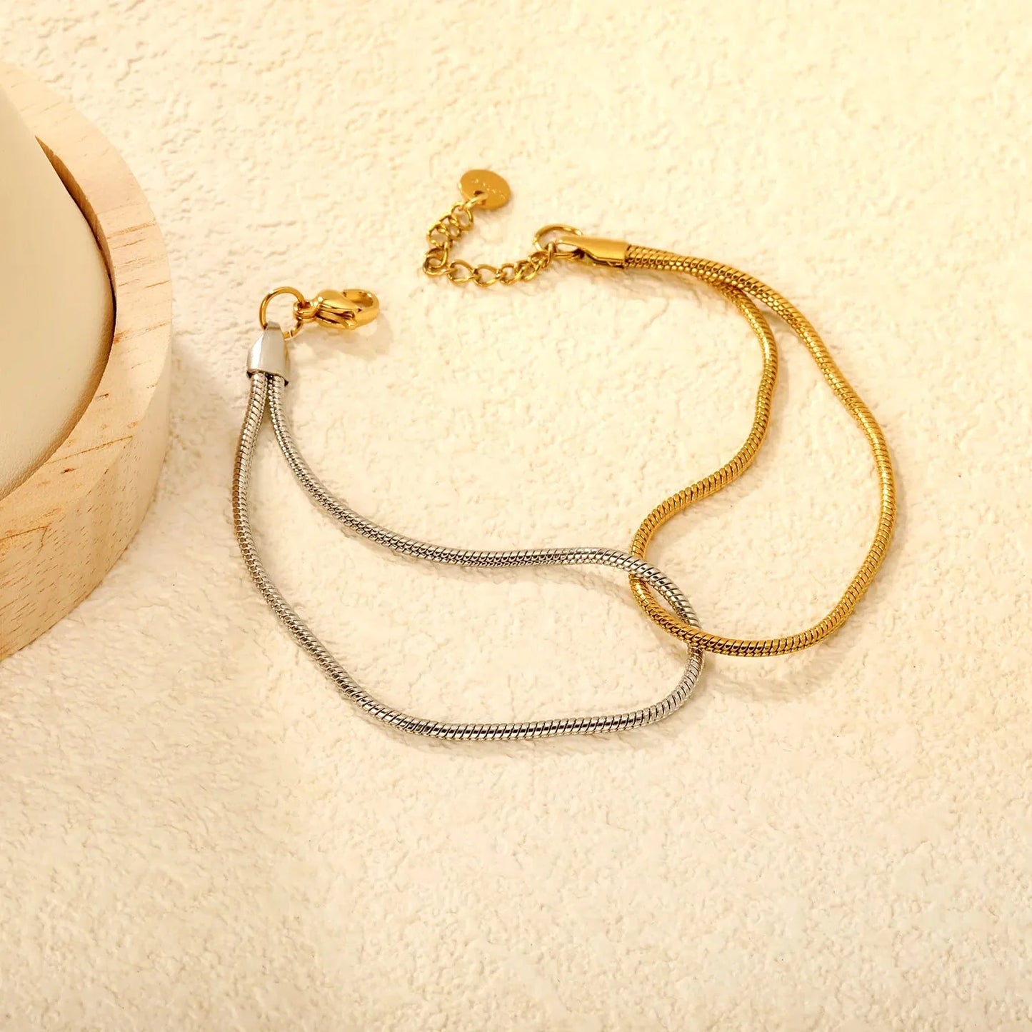 Minimalist 304L Stainless Steel Snake Bracelet | Daily Essentials