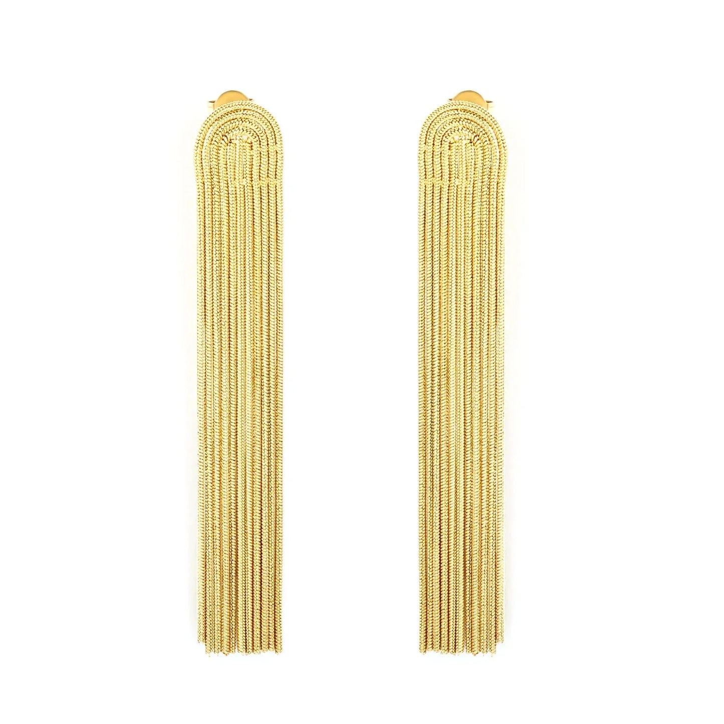 Wholesale Stainless Steel Tassel Earrings | 70mm Snake Chain Bulk