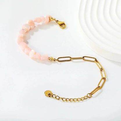 304L Stainless Steel Spliced Stone Bracelet Manufacturer Supply