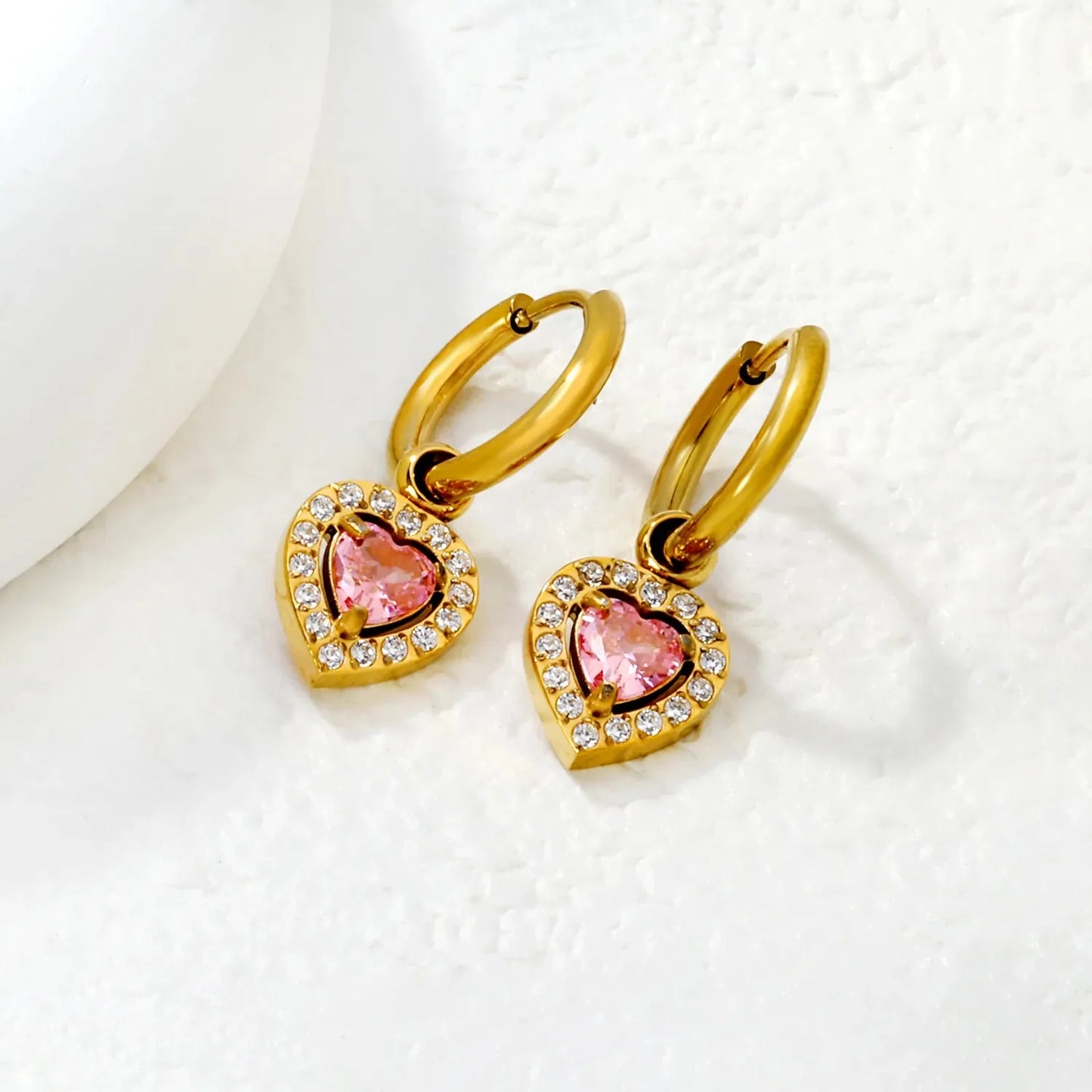 Bulk 304L Stainless Steel Heart Halo Hoops | Romantic Jewelry Factory