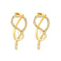 Minimalist Stainless Steel Infinity Studs | Hypoallergenic Zircon