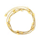 304L Stainless Steel Layered Bracelet | Gold Snake Chain