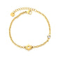 Wholesale 304L Stainless Steel Starburst Pendant Bracelet Gold