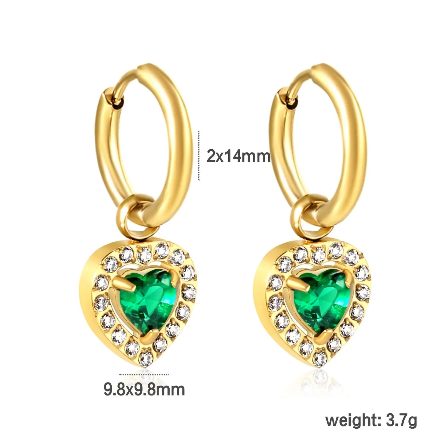 Bulk 304L Stainless Steel Heart Halo Hoops | Romantic Jewelry Factory