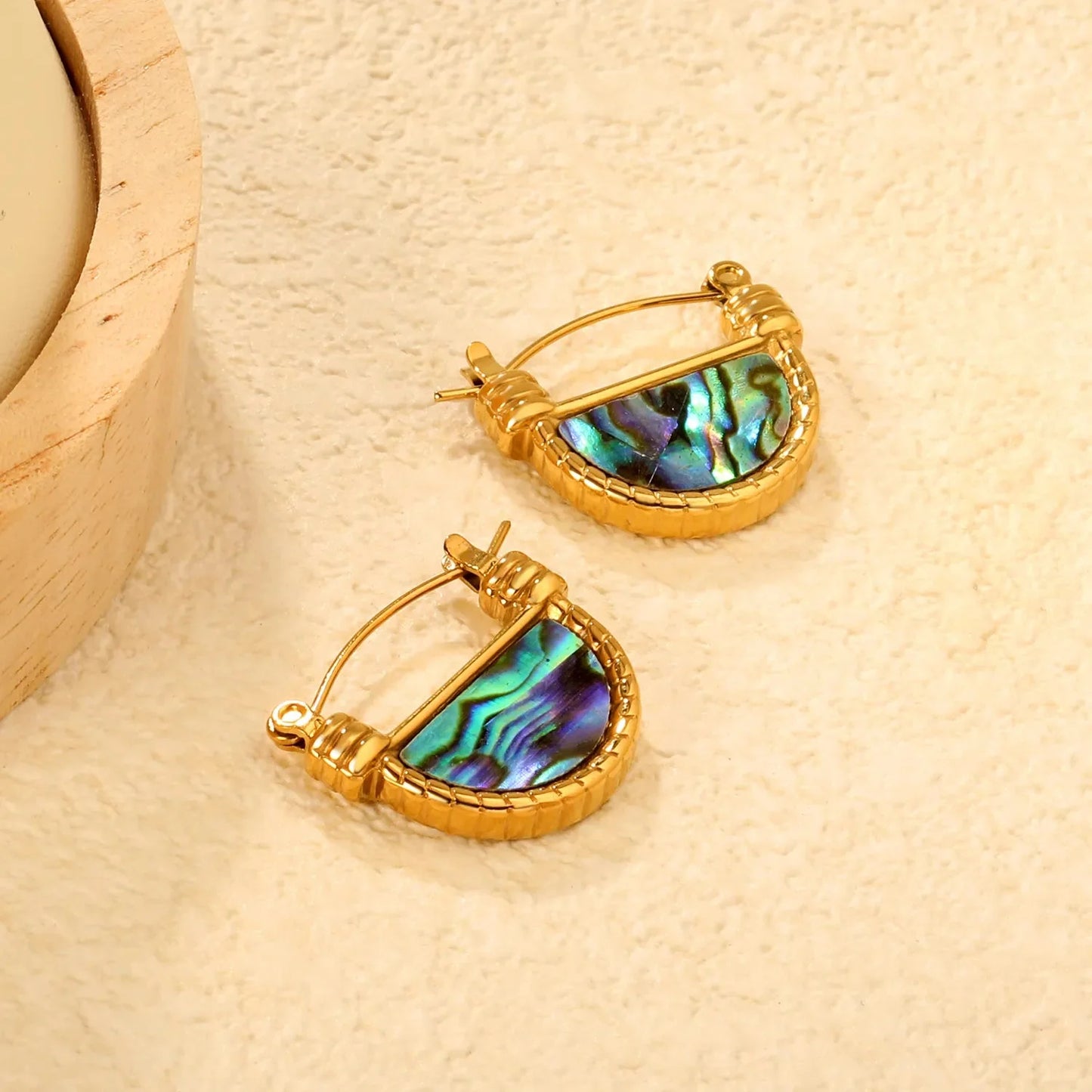 Bulk Stainless Steel Abalone Shell Hoops | Natural Inlay Supplier