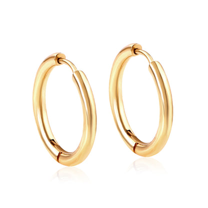 Wholesale Stainless Steel Hoop Earrings Multiple Colors Hypoallergenic