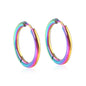 Wholesale Stainless Steel Hoop Earrings Multiple Colors Hypoallergenic