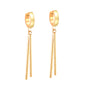 Bulk 18K Gold Long Bar Stud Earrings Hypoallergenic