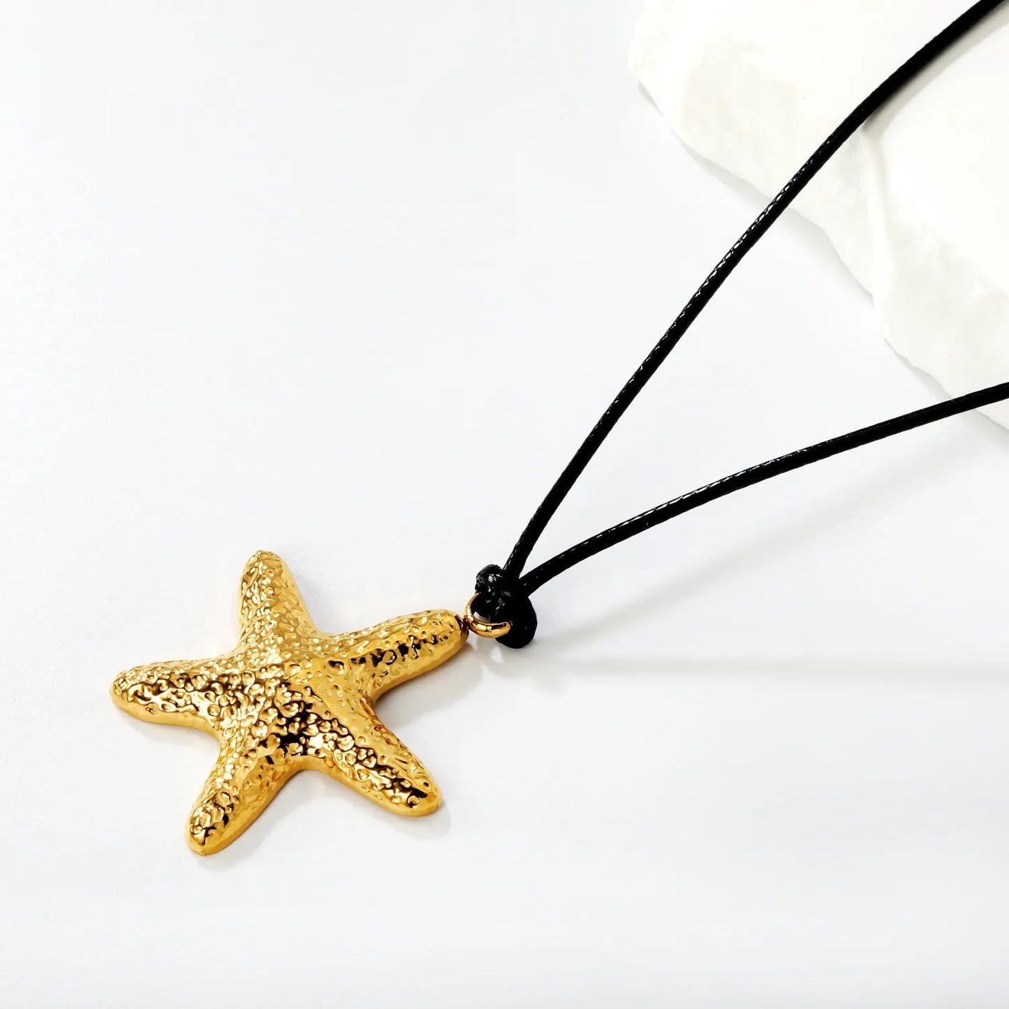 Bulk 60+5cm Black Leather Cord Starfish Jewelry Factory