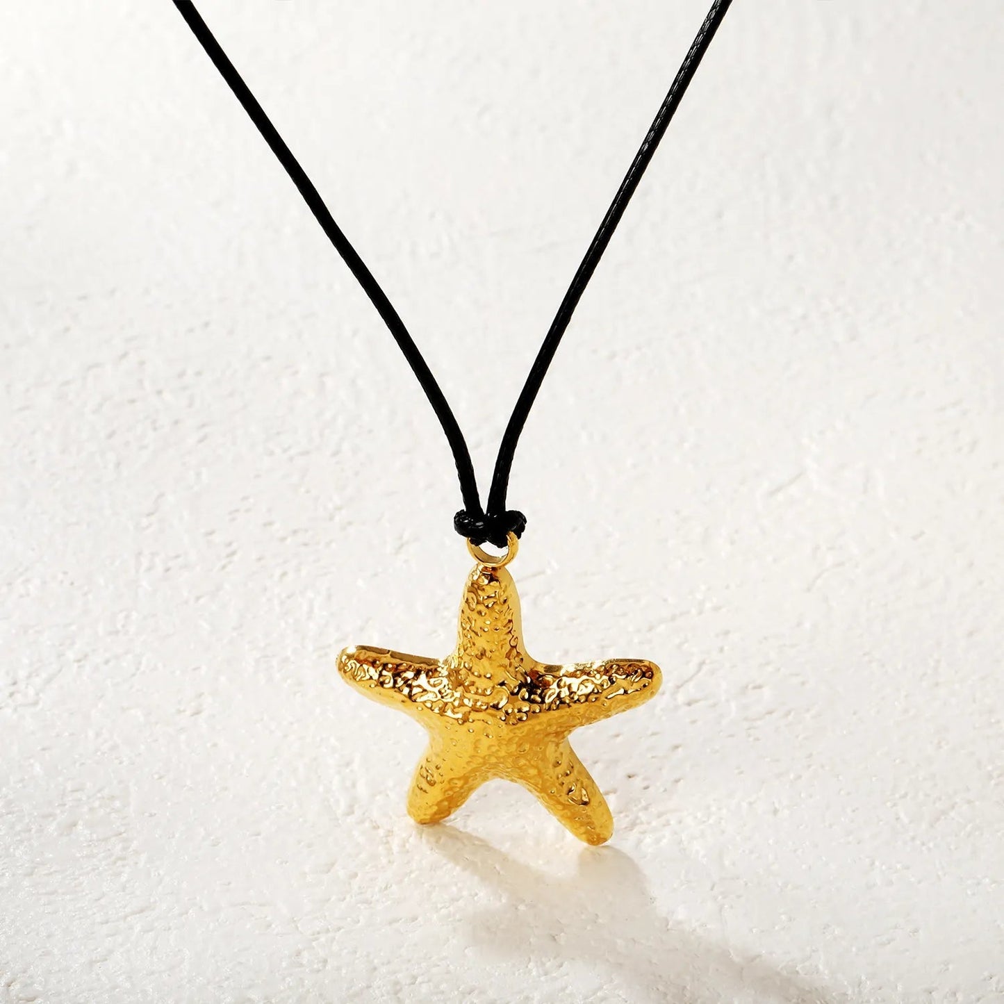 Bulk 60+5cm Black Leather Cord Starfish Jewelry Factory