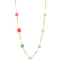 Bulk Stainless Steel Flower Necklace | Rainbow Beaded Jewelry Supplier