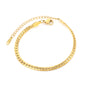 Bulk Vintage Wide Fishbone Bracelet 304L Steel Gold Plated 1.2x3.7mm Links