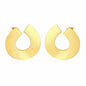 Bulk Waterproof PVD Gold Plated Wide Polished U Hoop Earrings