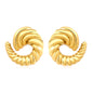 Bulk 18K Gold Plated Celestial Spiral Horn Stud EarringsHigh-resolution on white background