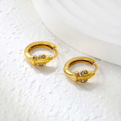 Bulk 18K Gold Plated Desert Cactus CZ Hoop EarringsClose-up of the light-colored ambiance