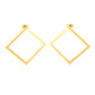 Bulk Waterproof PVD Gold Plated Minimalist Square Frame StudsHigh-resolution on white background