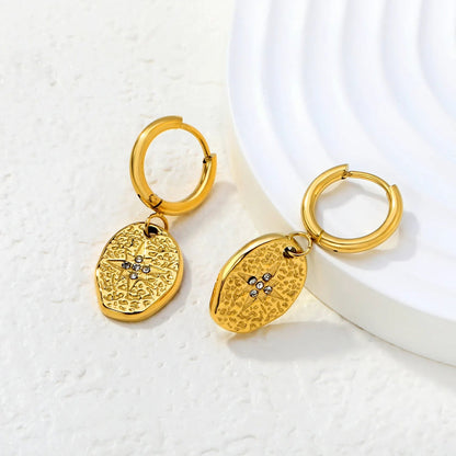 Celestial North Star Drop Earrings | Tarnish-Free Retro Aesthetic