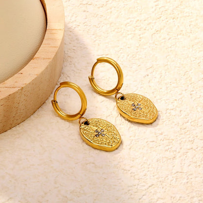 Celestial North Star Drop Earrings | Tarnish-Free Retro Aesthetic