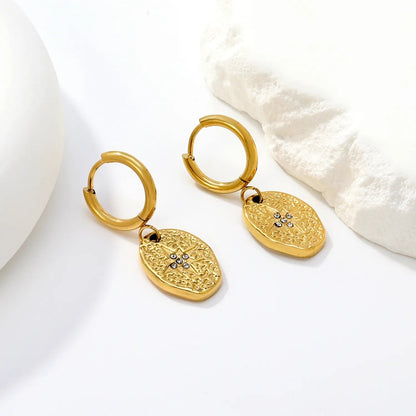 Celestial North Star Drop Earrings | Tarnish-Free Retro Aesthetic