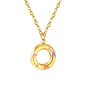 Cute Donut Rolo Chain Necklace | 304L Steel Gold Hypoallergenic