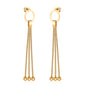 Wholesale 18K Gold Chain Tassel Stud Earrings SGS Approved
