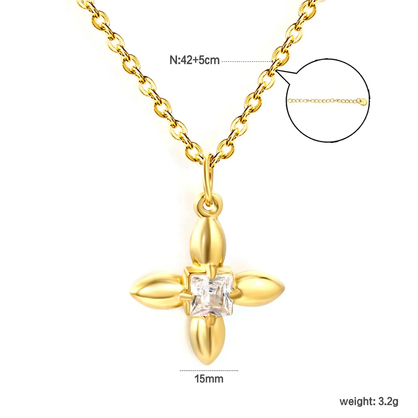 Dainty Four Leaf Clover Necklace | Tarnish-Free Everyday Wear