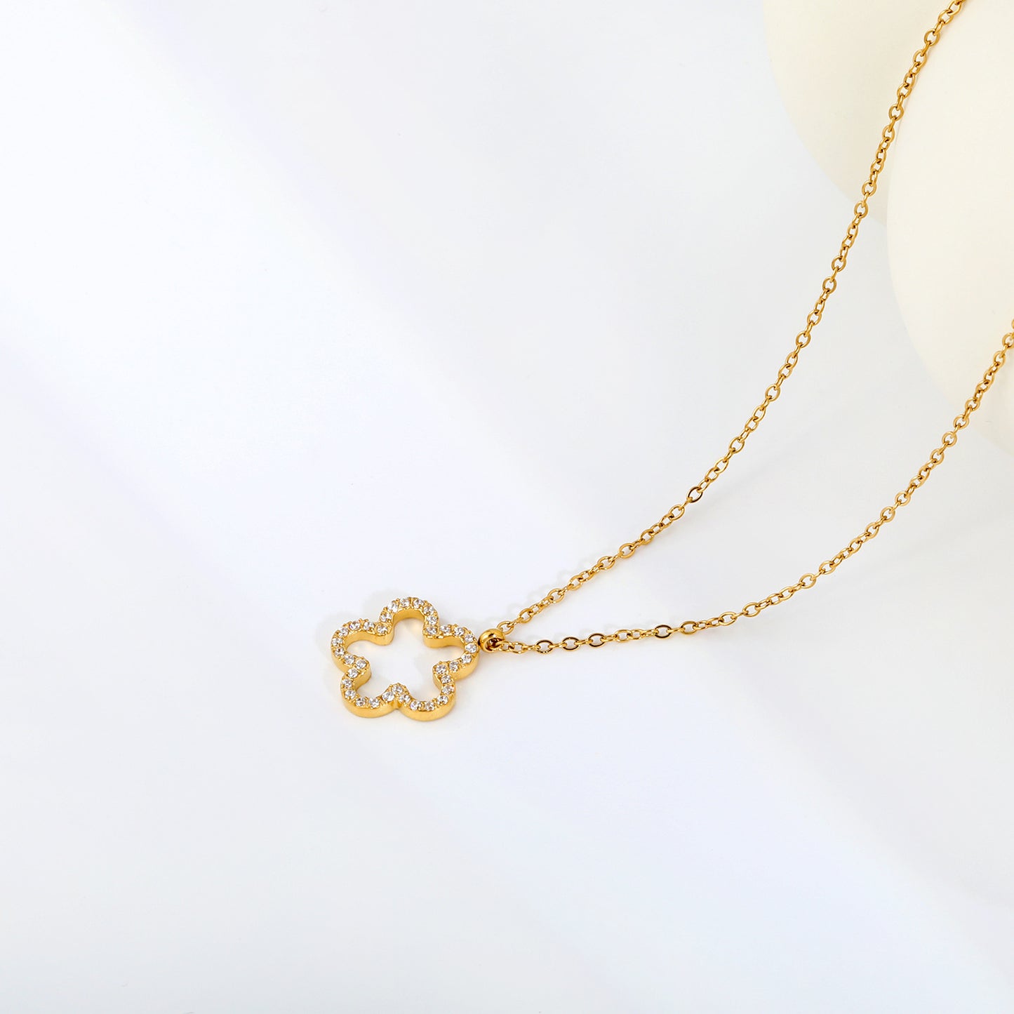 Elegant Bling Four Leaf Clover Cutout Ice Out Choker Necklaces Everyday Wear