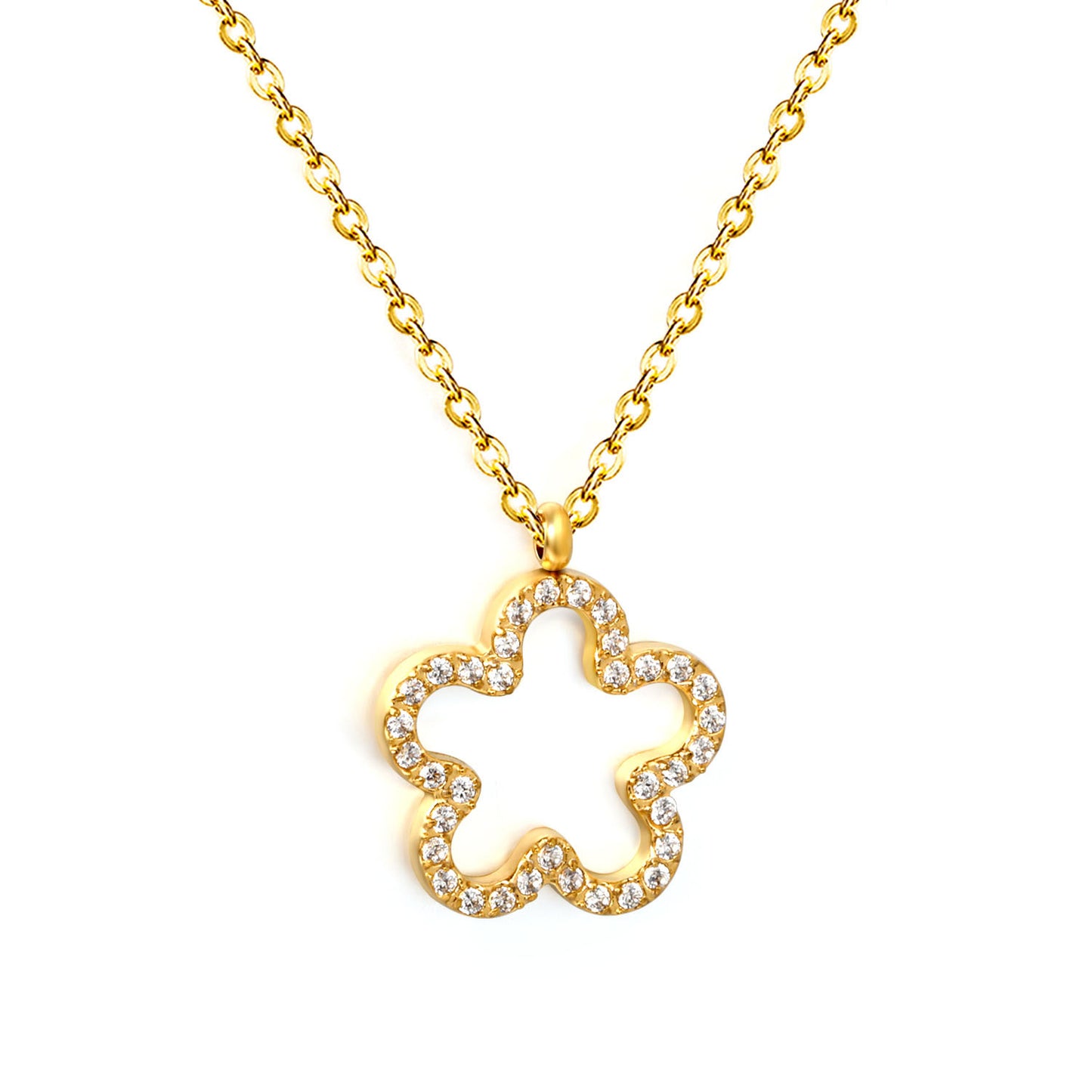Elegant Bling Four Leaf Clover Cutout Ice Out Choker Necklaces Everyday Wear