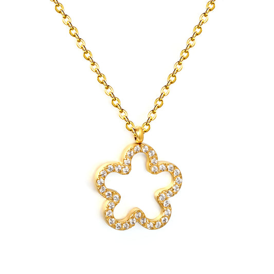 Elegant Bling Four Leaf Clover Cutout Ice Out Choker Necklaces Everyday Wear