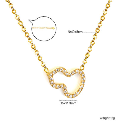 Bulk Buy 304L Steel Sparkling Hollow Heart Chokers Necklaces Supplier