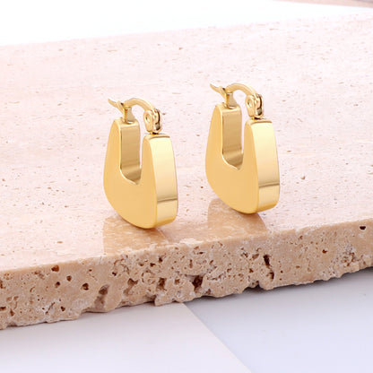 Wholesale U Shaped Hoop Earrings for Fashion Suppliers Simple Stylish