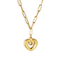 Wholesale Gold - toned Heart - shaped Pendant Necklace Delicate Fashionable Style