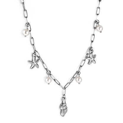 Bulk Stainless Steel Decorative Element Pendant Necklace Dainty Delicate Style