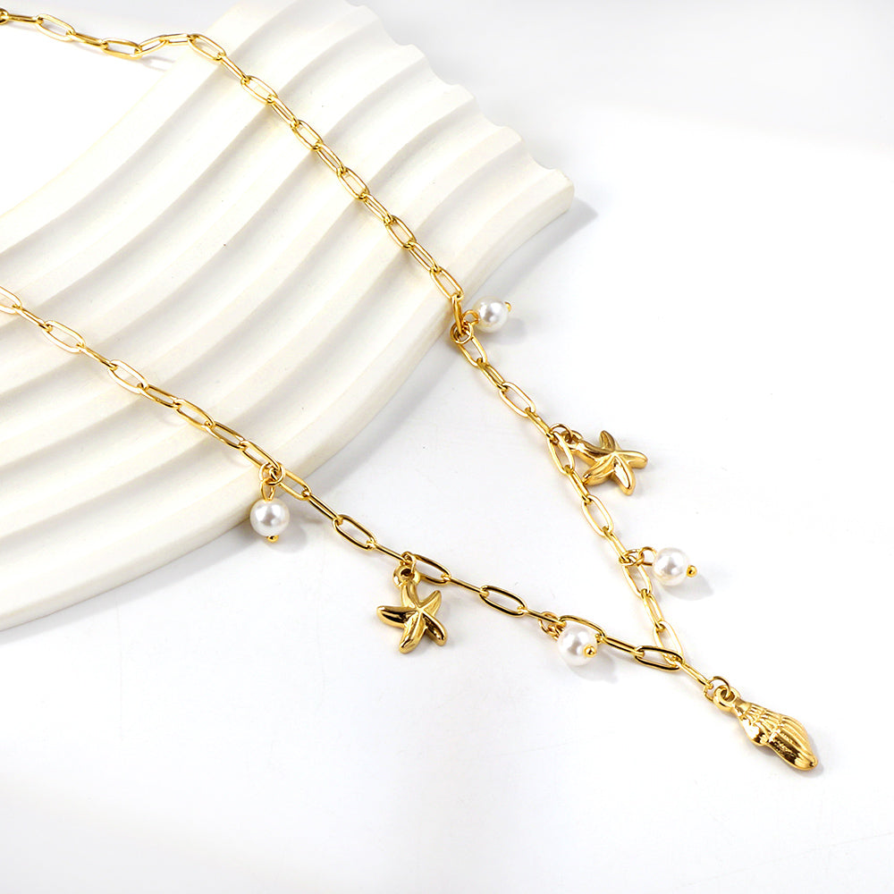 Bulk Stainless Steel Decorative Element Pendant Necklace Dainty Delicate Style