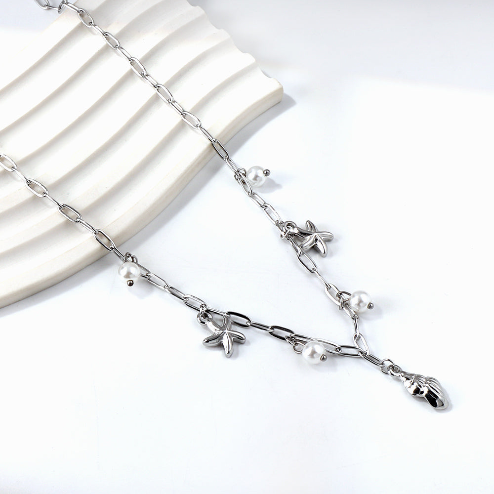 Bulk Stainless Steel Decorative Element Pendant Necklace Dainty Delicate Style