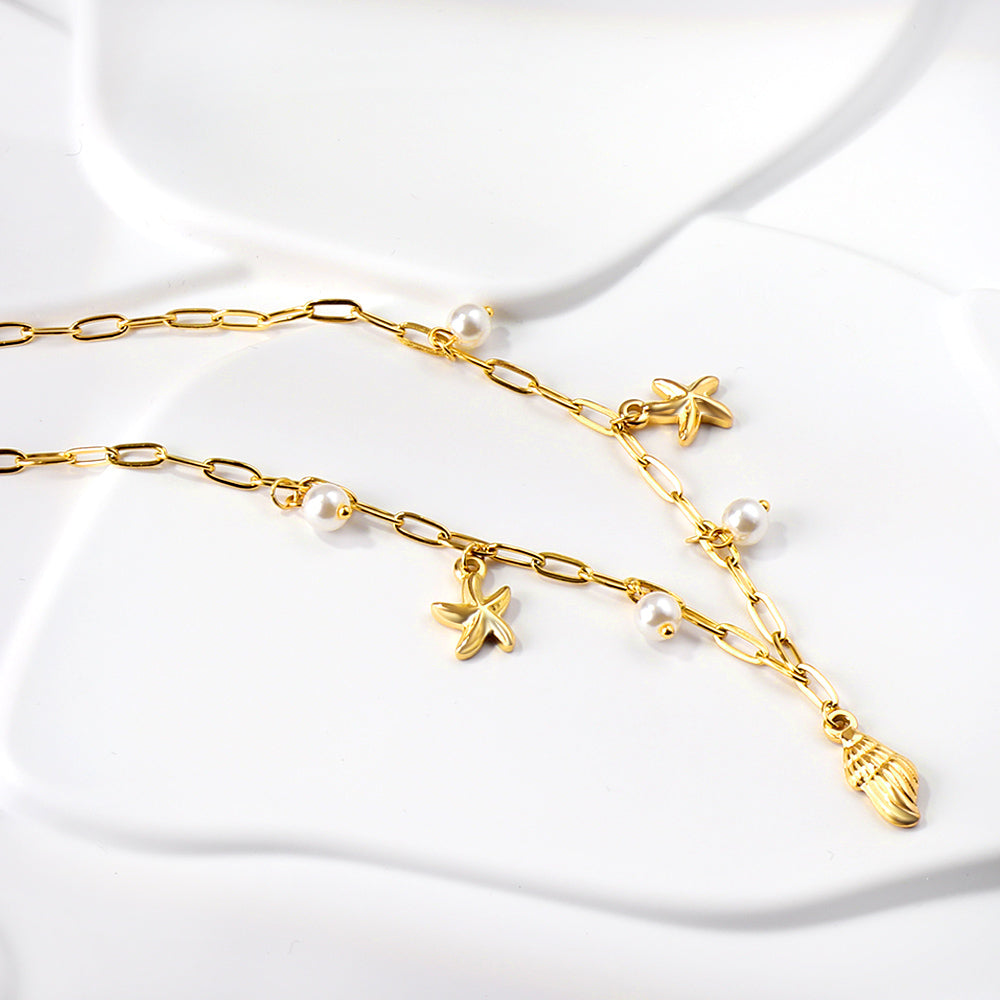 Bulk Stainless Steel Decorative Element Pendant Necklace Dainty Delicate Style