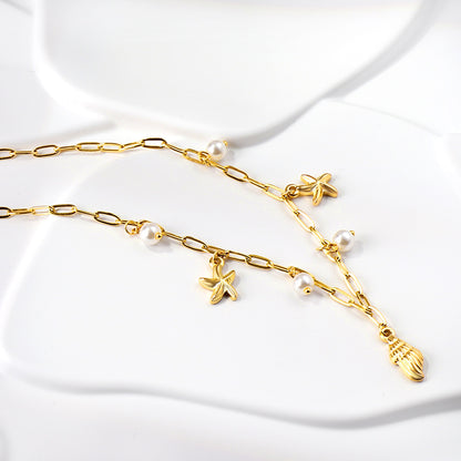 Bulk Stainless Steel Decorative Element Pendant Necklace Dainty Delicate Style