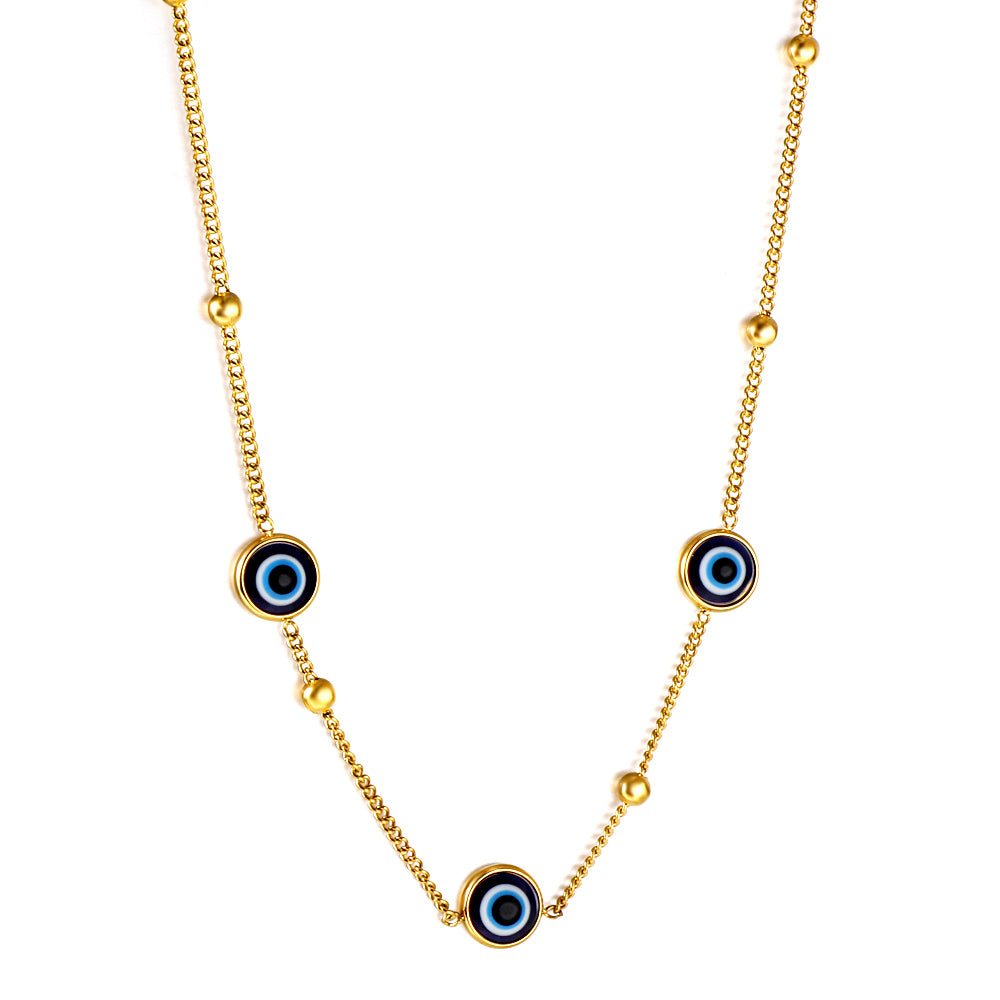 Wholesale Blue eye Decor Necklace Mysterious fashionable Style